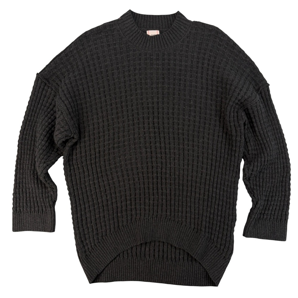 BDG Urban Outfitters Charcoal Black Oversized Fisherman Cable Knit Sweater Small
